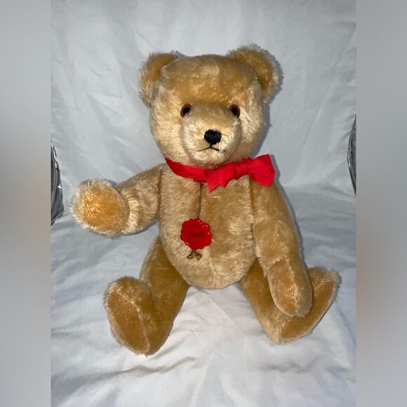 VTG EUC ORIGINAL HERMANN TEDDY BEAR WOOL COTTON JOINTED LIMBS MADE IN W GERMANY - Picture 13 of 13